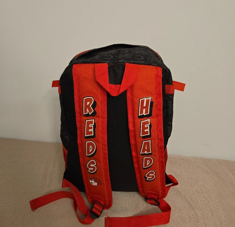 Cincinnati Reds Heads Baseball Backpack Black Red – Preloved